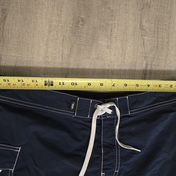 Vans shorts mens 32 striped swim trunks Blue - Picture 5 of 10